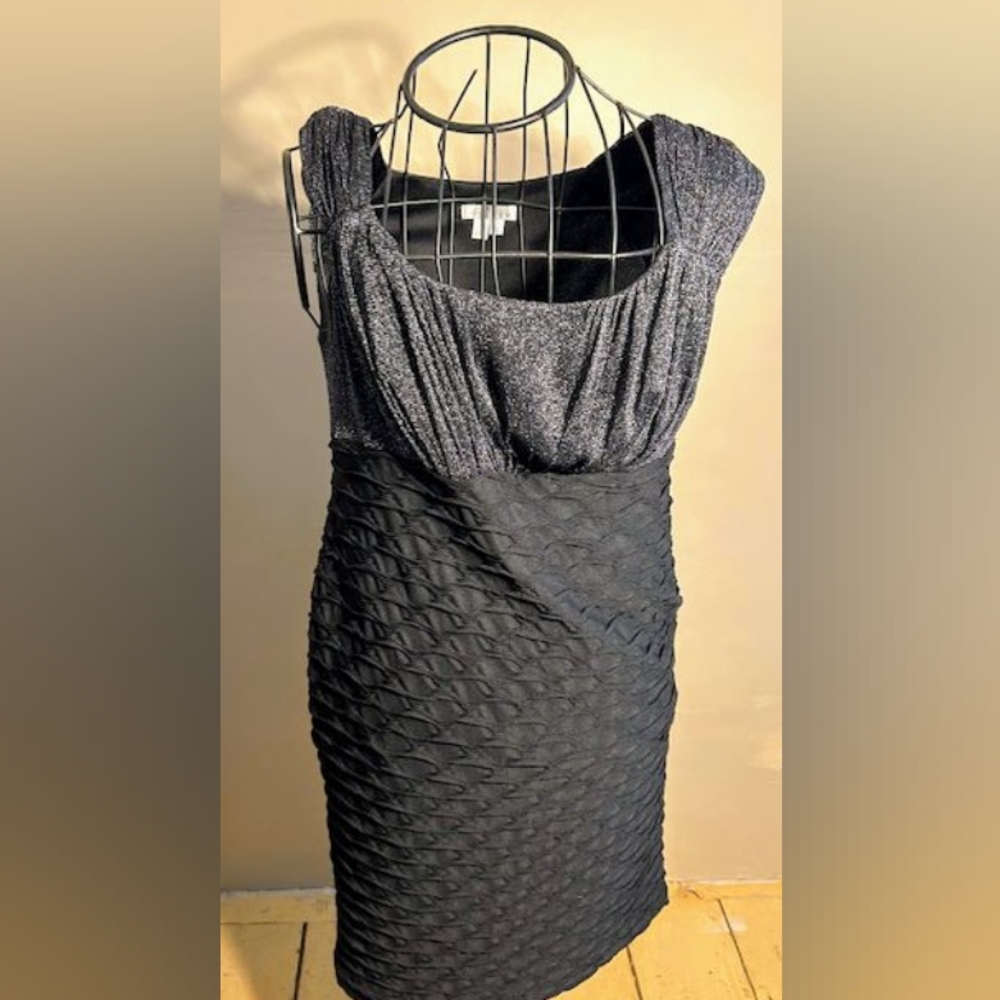size 14 formal dress pretty womens black bodycon  stretch fourteen large